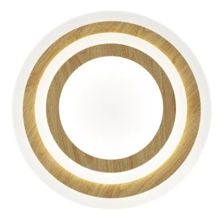 Plafón LED Galet Blanco-Madera 38W 4000K - ALEMAR - 11990