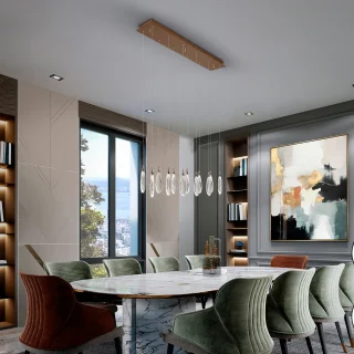 Lámpara Lágrimas Oro Rosa 12 Luces Schuller