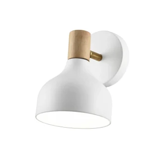 Aplique de Pared Argán Blanco Madera Orientable - ALEMAR - 11874