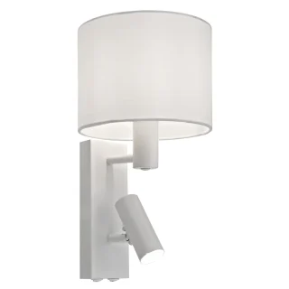 Aplique de Pared Hera Blanco con Pantalla Textil - ALEMAR - 11862