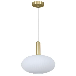 Colgante 1 Luz Carmin Latón Opal - ALEMAR - 11914