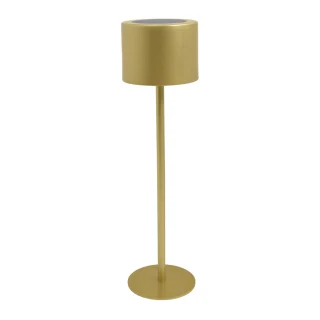 Lámpara Solar de Pie Eliseo Oro Mate - Regulable LED - ALEMAR - 12008