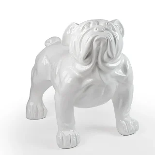 Figura Decorativa Bulldog Blanco Grande Schuller