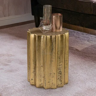 Mesa Auxiliar Dorada Estriada Schuller