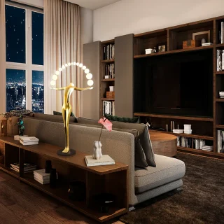 Figura Decorativa LED Libertad Dorado | Schuller | 683616