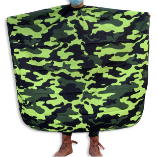 Capa barberia peluqueria militar verde/negro