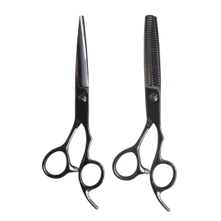 Set de Tijeras Profesional 6” Filo Navaja + Entresacadora 30 Dientes