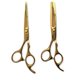Set de tijeras gold, peluqueria/barberia