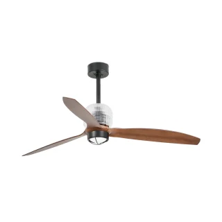 Ventilador Techo LED DECO FAN M negro/nogal WIZ | FARO | 33395DWW-10