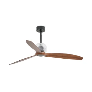 Ventilador Techo DECO FAN M Negro/Nogal WIZ | FARO | 33395DWW