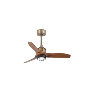 Ventilador con Luz JUST FAN S LED Oro Viejo/Nogal | FARO | 33428WW-10