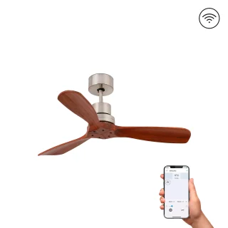 Ventilador Techo Mini Lantau S Níquel/Nogal | FARO | 33508DCWW
