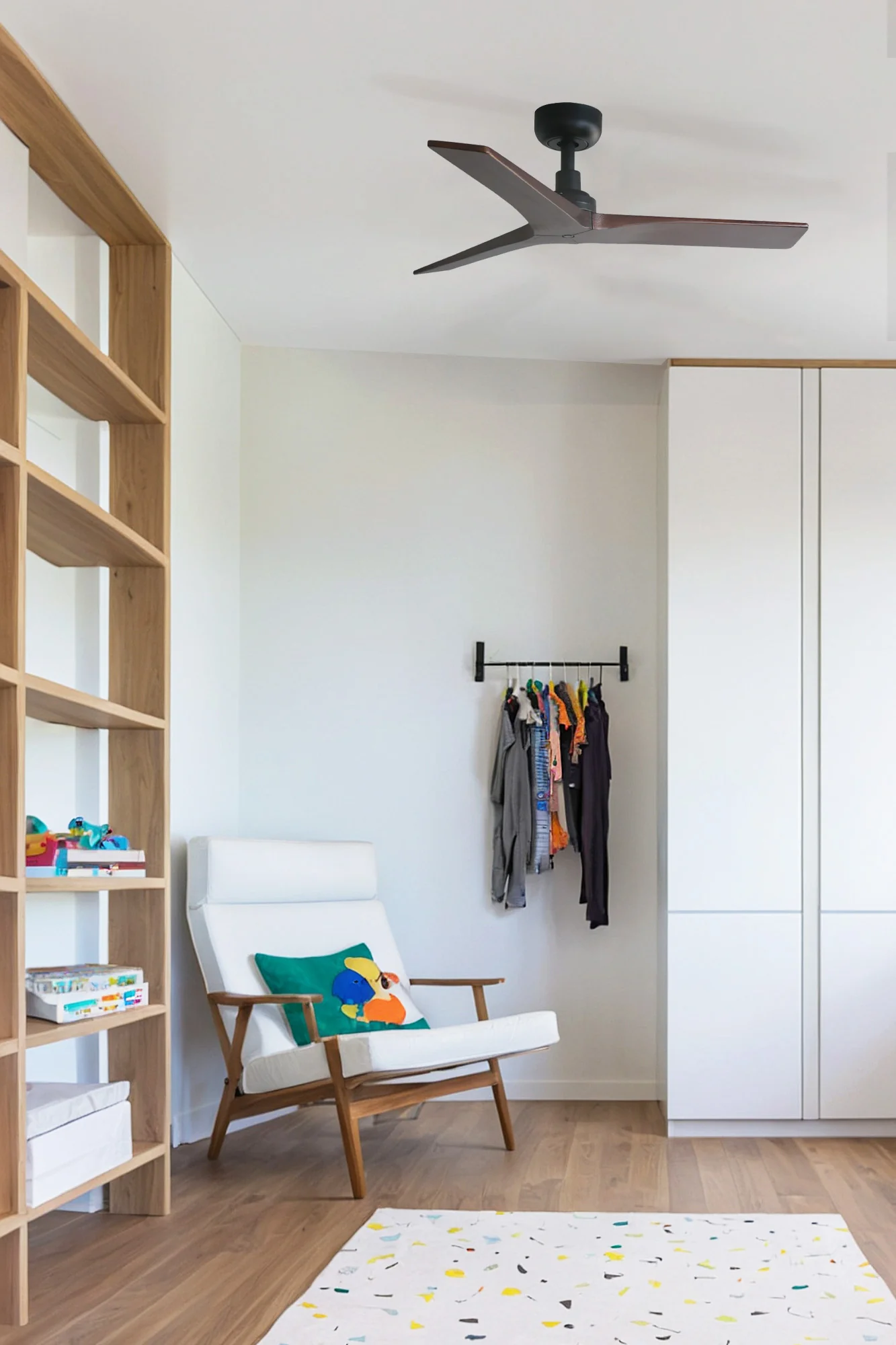 Ventilador de Techo KLIM S Negro/Nogal | FARO | 34278WW - Imagen 2