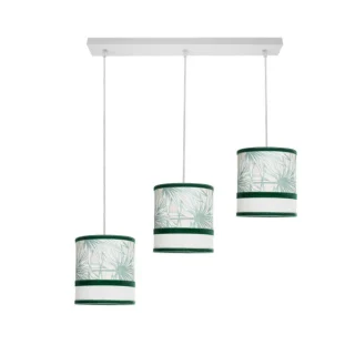Regleta Caledonia 3xE27 Blanco/Verde | Fabrilamp | 248993106