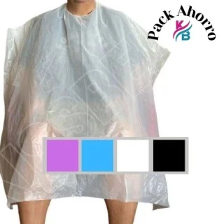 Pack de 12 paquetes Capa desechable barbería larga 1.10 x 1.30 cm