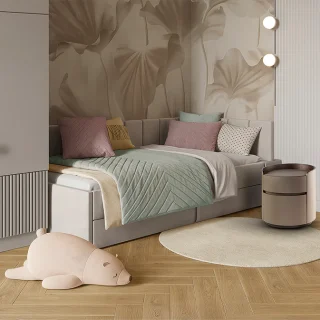 Mesita Noche Beige Cirze Schuller