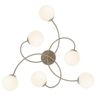 Plafon 6 Luces Luna Beige 6x30W G9 - ALEMAR - 12060