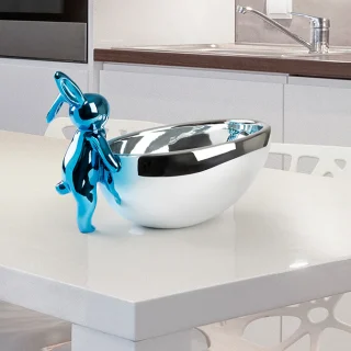 Cuenco Figura Azul/plata Rabbit Schuller