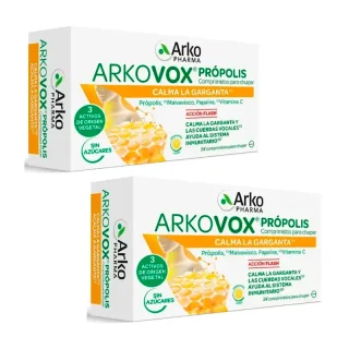 Arkopharma Arkovox Própolis Vitamina C Sabor Miel-Limón, 2X24 Comprimidos