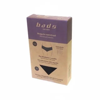 Bads Braguita Menstrual Negra Con Costura Talla XS