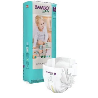 Bambo Nature Pañales Talla 5 (12-18 Kg), 44 unidades