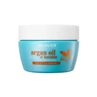 Beaver Mascarilla Reparadora Argan Oil & Keratin , 250 ml