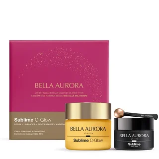 Bella Aurora Sublime Pack Antiedad Iluminador C-Glow + Contorno De Ojos , 50 + 15 ml