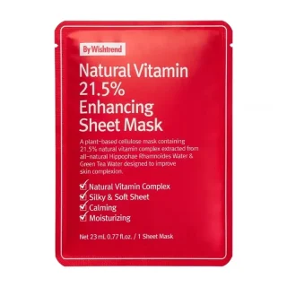 By Wishtrend Natural Vitamin 21.5% Enhancing Sheet Mask , 23 ml