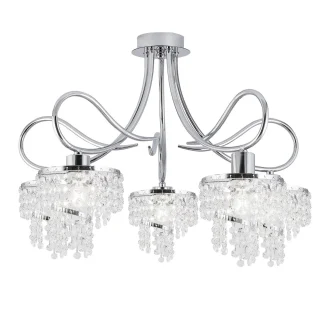 Lámpara Colgante 5 Luces DORA Cromo - AJP