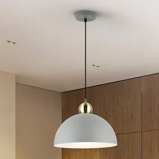 Lámpara Sobremesa Gris/Latón Polo Schuller