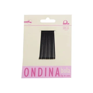 Clips de acero con bola negros 50mm pack 12 unidades