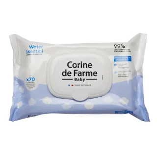 Corine De Farme Toallitas Water Essential Biodegradables , 70 unidades
