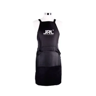 Delantal barbero impermeable JRL negro con bolsillo