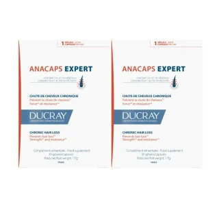 Ducray Anacaps Expert Complemento Anticaída, Pack 2 x 30 Cápsulas