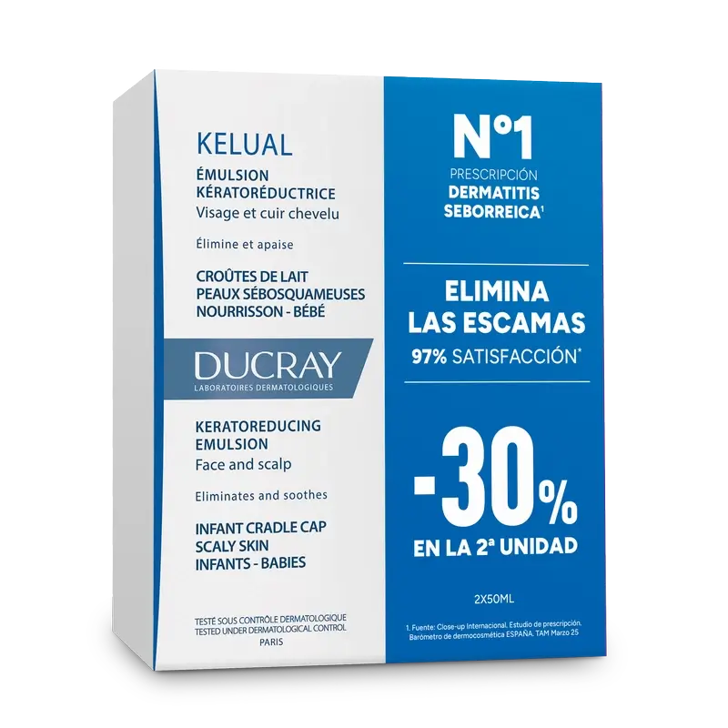 Ducray Kelual Emulsión Queratorreductora Costra Láctea Pack Dúo 2x50ml 30% DTO 2ª Ud