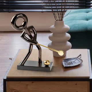Figura Decorativa Golf Negro/Oro Colección Golf Schuller