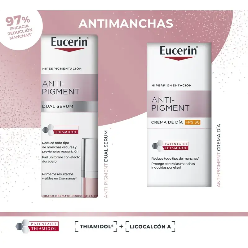 Eucerin Pack Anti-Pigment Dual Serum 30Ml + Crema De Día Fps 30 50Ml - Imagen 3