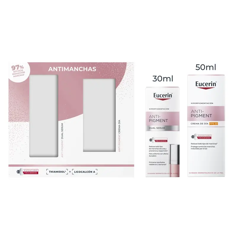 Eucerin Pack Anti-Pigment Dual Serum 30Ml + Crema De Día Fps 30 50Ml - Imagen 4