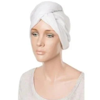 Gorro toalla para cabello con botón