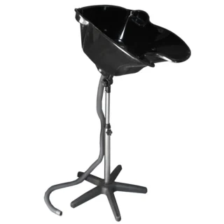 Lavacabezas portátil con pie y desagüe