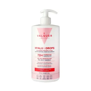 Valquer Hyaludrops Loción corporal fresa y karité 72h hidratación 700ml