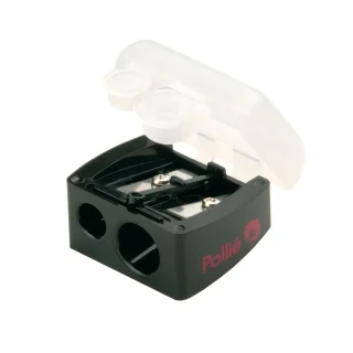 Sacapuntas doble afila lápices Pollié color negro