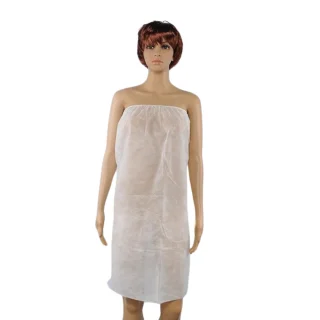 Pareo desechable Polipropileno 30g embolsado individual 154x90cm cierre velcro paquete 10 unidades