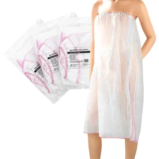 Pareo desechable TNT embolsado individual talla única color blanco