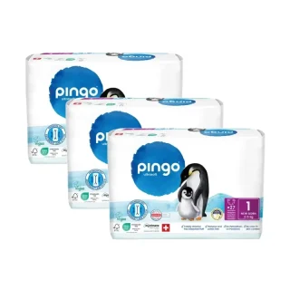 Pingo Pañales Ecológicos Talla 1 (2-5 Kg), 3X27 Unidades
