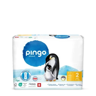 Pingo Pañales Ecológicos Talla 2 (3-6 Kg), 42 unidades