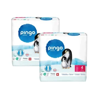 Pingo Pañales Ecológicos Talla 4 (8-14 Kg), 2X40 Unidades
