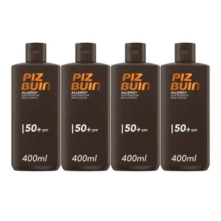 Piz Buin Allergy Crema Solar Corporal SPF50, Pack 4 x 400 ml