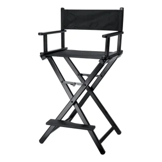 Silla de maquillaje plegable aluminio negra