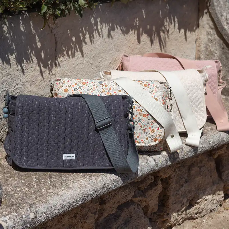 Suavinex Bolso Maternidad Bandolera, Gris - Imagen 5